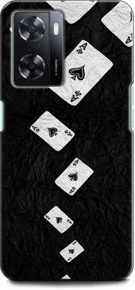 KEYCENT Back Cover for OPPO A77s, CPH2473 CARD, ACE, GAME, BLACK, ABSTRACT
