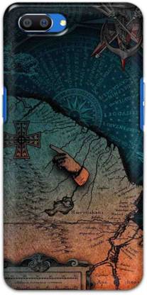 NDCOM Back Cover for Realme C1 World Travel Printed