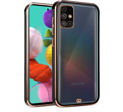 Creativo Back Cover for Samsung Galaxy A51 Transparent Clear TPU Chrome Case/Slim/Soft Silicone Design
