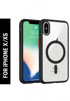 Zapzone Back Cover for Apple iPhone X / XS, Magsafe cases, Transparent Black, Anti yellow case