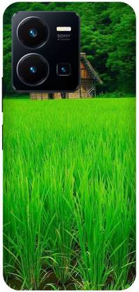 FRONK Back Cover for vivo Y22s, V2206, GREEN, HOUSE, GRASS