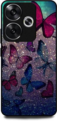 INDICRAFT Back Cover for POCO F6 5G (BUTTERFLY, STARS, GALAXY, GLITTER, COLORFUL, ART )