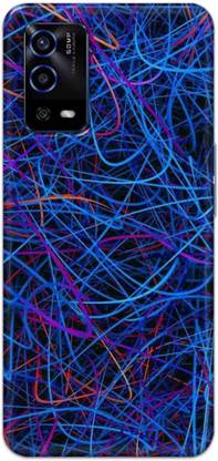 NDCOM Back Cover for Oppo A55 Blue Pattern Printed