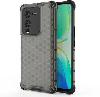 Accessories Kart Back Cover for vivo V25 pro 5G Edge to Edge Boom Transparent Honeycomb case