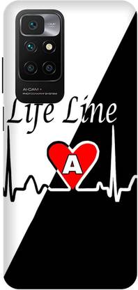 DIKRO Back Cover for REDMI 10 Prime, A, NAME, LETTER, ALPHABET, LIFELINE