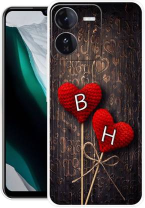 INTELLIZE Back Cover for IQOO Z9 5G BH, B LOVE H, H LOVE B, B LETTER, H LETTER, BH NAME