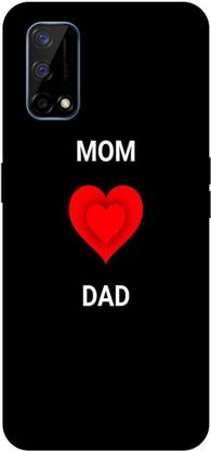 PICHKU Back Cover for Realme Narzo 30 Pro 5G,Mom, Dad, Love, Heart, Maa, Papa