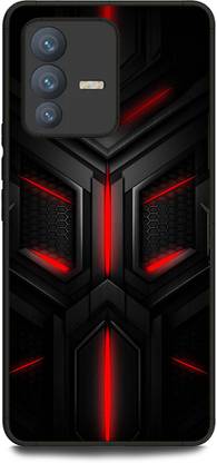 INDICRAFT Back Cover for Vivo V23 5G (BLACK SHARK, RED EDGE, VALOR, TEXTURE, ABSTRACT, GAMING )
