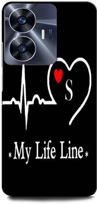 ORBIQE Back Cover for Vivo Y02T S, S LETTER, S ALPHABET, MY LIFE LINE S