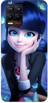 Wall Art Back Cover for REALME 8 Anime, Cute Girl, Marinette Dupain Printed