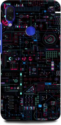 GRAFIQE Back Cover for Redmi Note 7 ELECTRIC BLUE CHIP, PROCESSOR, LIGHT, 3D