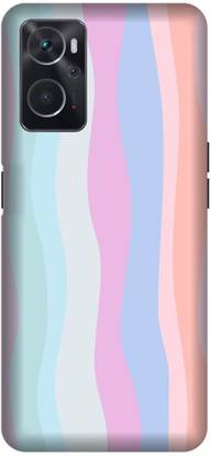 PHONE WALEY.COM Back Cover for Realme 9i , RMX3491 , Color Gradient Rainbow Stripes Printed