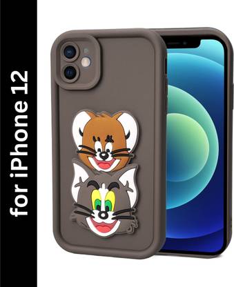 DARKFIT Back Cover for Apple iPhone 12, 3D Tom & Jerry Design Case