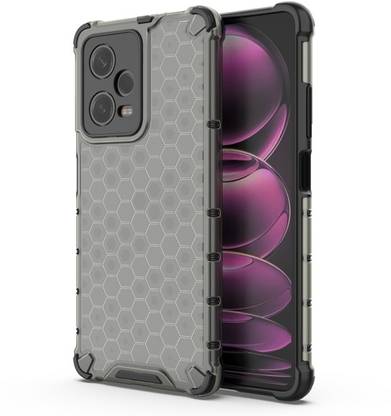 Accessories Kart Back Cover for Redmi Note 12 pro 5G edge to edge Boom Transparent Honeycomb case