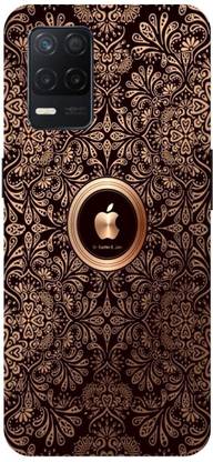 PICHKU Back Cover for Realme Narzo 30 5G,Rangoli, Design, Apple, Emblem, Golden