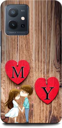 INTERWEY Back Cover for Vivo T1 5G MY, M LOVE Y, Y LOVE M, M LETTER, Y LETTER, MY NAME