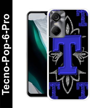 SARTOOLIYA Back Cover for Tecno Pop 6 Pro T NAME, T LOVE, T ALPHABET, T LETTER NAME
