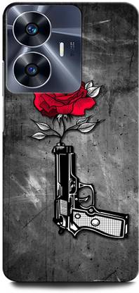 GRAFIQE Back Cover for Vivo Y02T ROSE, GUN, LOVE