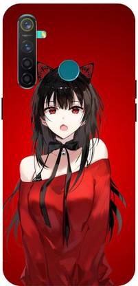 ADZIRE Back Cover for realme 5 Pro, RMX1971, GIRL, CUTE, RED, GIRL, LOVELY, GIRL, ANIME, LOVE