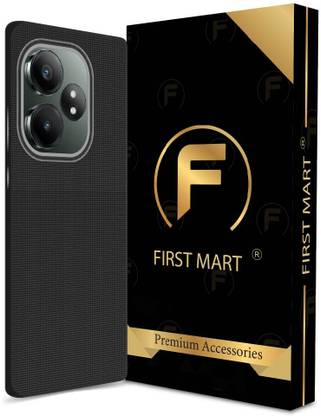 FIRST MART Back Cover for Realme GT 6T 5G, GT6T 5G, Realme GT 6T, GT6T, Black Texture Anti Slip Case
