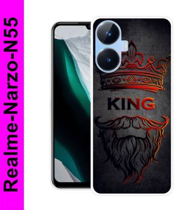 MD CASES ZONE Back Cover for Realme Narzo N55 4G / RMX3710 Black king, king mask,kull Printed Mobile Back Cover