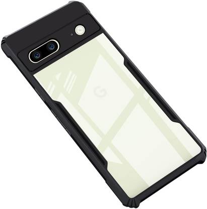 SUCH Back Cover for Back Cover for Google Pixel 8-GPJ41 Transparent cover (Black, Dual Protection, Pack of: 1)