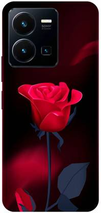 Bluvver Back Cover for Bluvver Back Cover For Vivo Y35, V2205 Rose, Red Rose, Flower