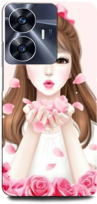 ORBIQE Back Cover for Vivo Y02T GIRL, WOMEN ARTWORK, ANIME, PRETTY, BEUTY, HEART, UMBRELLA