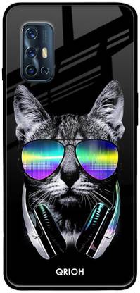 QRIOH Glass Back Cover for Vivo V17