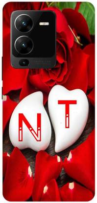 JUGGA Back Cover for vivo V25 Pro 5G, V2158, N LOVES T NAME,N NAME, T LETTER, ALPHABET,N LOVE T NAME