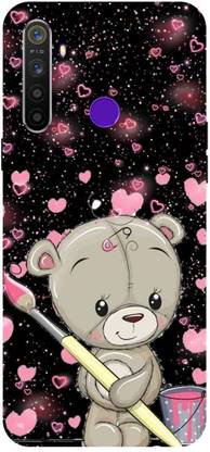 ADZIRE Back Cover for realme 5, RMX1911, TEDDY, BEAR, DOLL, CARTOON, ART