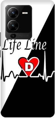 JUGGA Back Cover for vivo V25 Pro 5G, V2158, D, NAME, LETTER, ALPHABET, LIFELINE