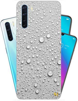 AJM Back Cover for Oppo F15 Printed Case Cover With Gray Color Rain Drop Design