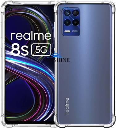 SUNSHINE Back Cover for Clear Case Compatible For REALME-8s (5G) Flexible Silicone Yellowing-Resistant Transparent