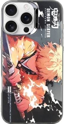 MS-Shield Back Cover for Apple iPhone 16 Pro Max, 3D Anime Demon Slayer Zenitsu, Embossed High Quality Back Case