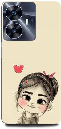 ORBIQE Back Cover for Vivo Y02 GIRL, WOMEN ARTWORK, ANIME, PRETTY, BEUTY, HEART, EYES