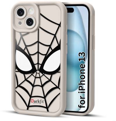 DARKFIT Back Cover for Apple iPhone 13, Spidey Face Mask Case