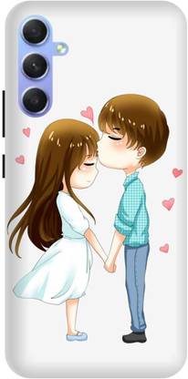 DIKRO Back Cover for SAMSUNG Galaxy A34 5G, A346ELGCINS, CUTE, COUPLE, LOVELY, KISS, COUPLE, GIRL, BOY, LOVE