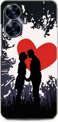INDICRAFT Back Cover for Realme Narzo N55 LOVE, AMOR, ANIME, COUPLE, GIRL, BOY, TOGETHER