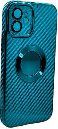 Fashion Cases Back Cover for IPHONE 11, CHROME FIBER PATTERN MOBILE CASE, BLUE