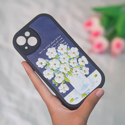 PEEPERLY Back Replacement Cover for iPhone 14 Plus Flower Painting Case
