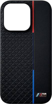 my pc wala Back Cover for IPHONE14 PREMIUM BMW M.TRIANGLES COLLECTION|CUIR VERITABLE REAL|LEATHER|CLASSIC|LOOK