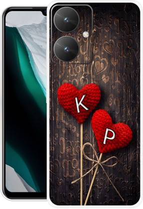 INTELLIZE Back Cover for REDMI 13C KP, K LOVE P, P LOVE K, K LETTER, P LETTER, KP NAME