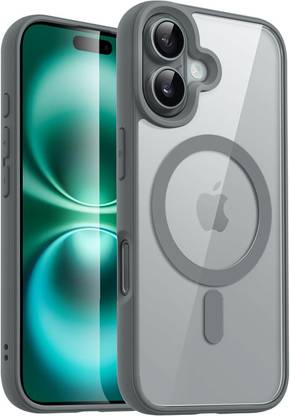 MobiLooks Back Cover for Apple iPhone 16 Plus, Camera Protection Crystal Clear MagSafe Case