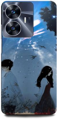 ORBIQE Back Cover for Vivo Y02 GIRL BOY LOVE, ANIME, SWEET COUPLE, LOVE WITH YOU