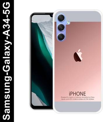 SBS Back Cover for Samsung Galaxy A34 5G ( APPLE LOGO,APPLE PRINT,IPHONE) PRINTED BACK COVER