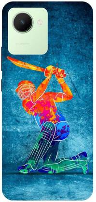 softcrash Back Cover for Realme C30 CRICKET, PLAYER, IPL, BASTMAN, CRICKET
