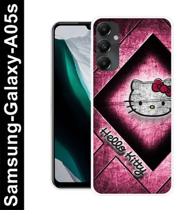 MD CASES ZONE Back Cover for Samsung Galaxy A05s Pink, cat, hello kitty text Premimum Silicon Mobile Back Cover