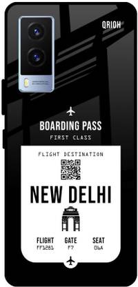QRIOH New Delhi City Glass Back Cover for Vivo V21e
