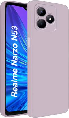 MobiLooks Back Cover for Narzo N53, Hybird Liiquid Silicone Soft Anti shock Case
